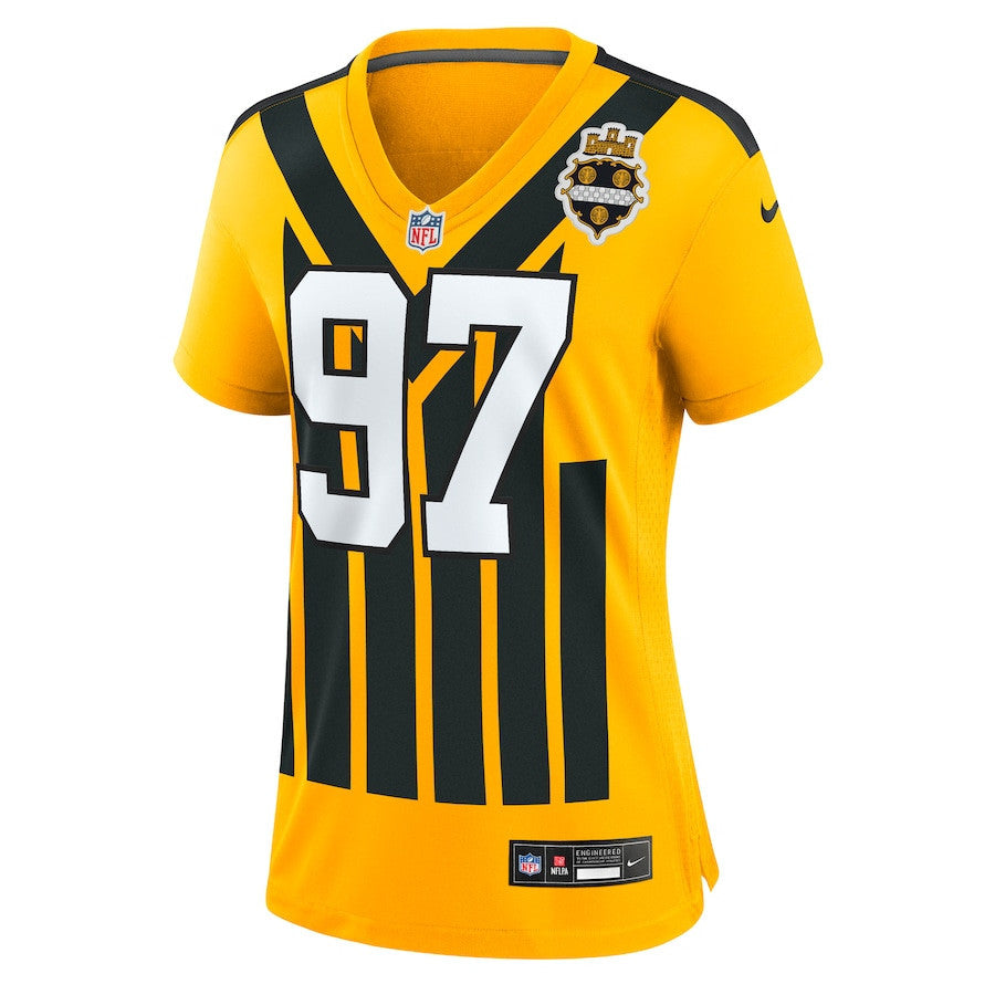 Cameron Heyward 97 Pittsburgh Steelers Women's Alternate 1933 Throwback Game Jersey - Gold