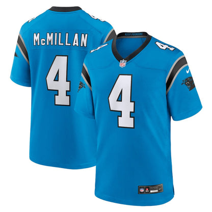 Tetairoa McMillan 4 Carolina Panthers Alternate Game Men Jersey - Blue