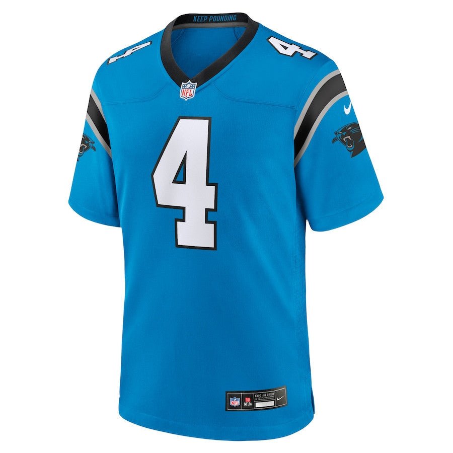 Tetairoa McMillan 4 Carolina Panthers Alternate Game Men Jersey - Blue