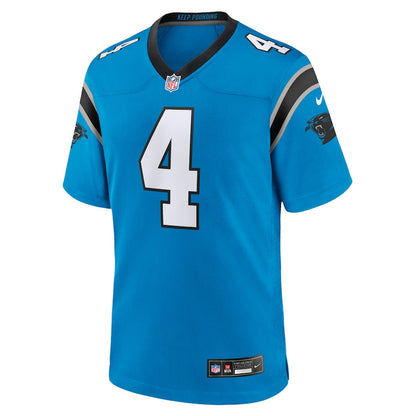 Tetairoa McMillan 4 Carolina Panthers Alternate Game Men Jersey - Blue