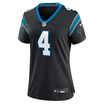 Tetairoa McMillan 4 Carolina Panthers Women's Team Game Jersey - Black