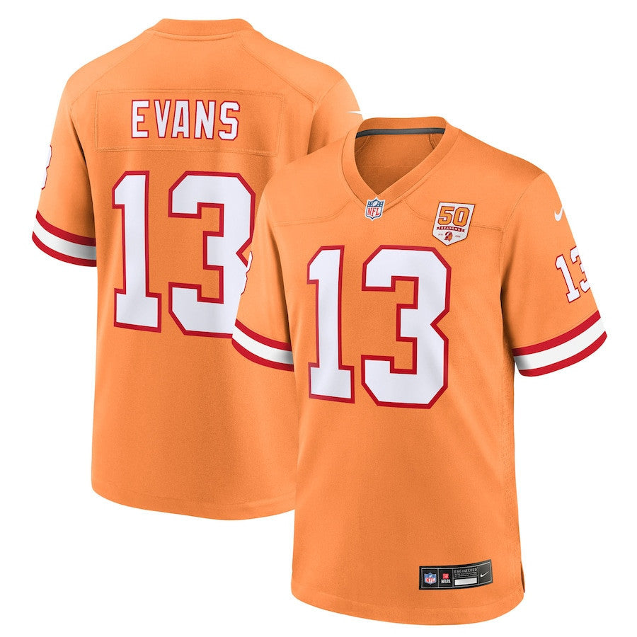 Mike Evans 13 Tampa Bay Buccaneers 50th Season Game Men Jersey - Creamsicle