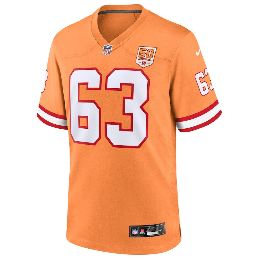Lee Roy Selmon 63 Tampa Bay Buccaneers 50th Season Game Men Jersey - Creamsicle