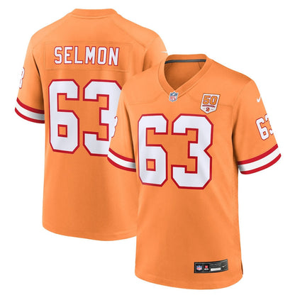 Lee Roy Selmon 63 Tampa Bay Buccaneers 50th Season Game Men Jersey - Creamsicle