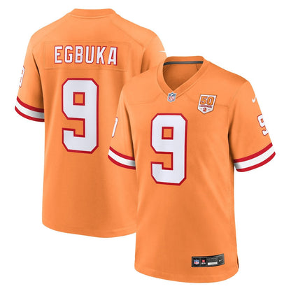 Emeka Egbuka 9 Tampa Bay Buccaneers 50th Season Game Men Jersey - Creamsicle