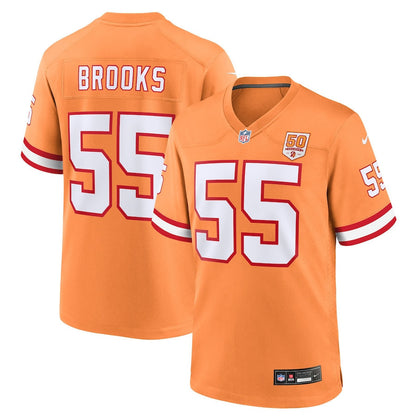 Derrick Brooks 55 Tampa Bay Buccaneers 50th Season Game Men Jersey - Creamsicle