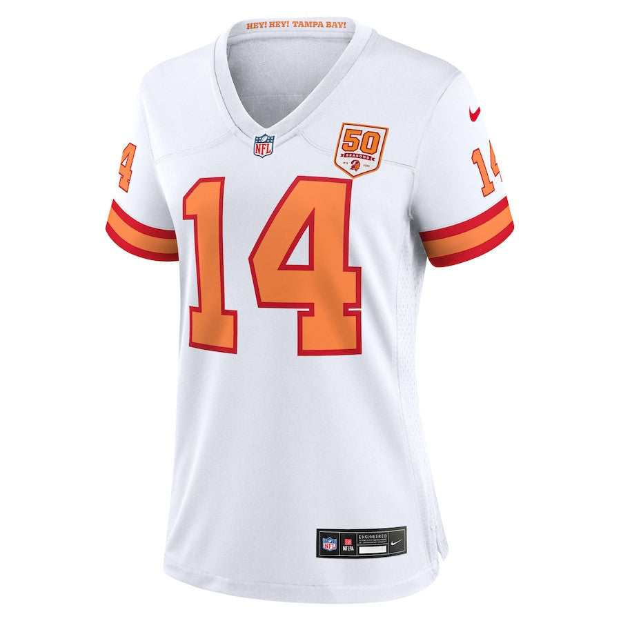 Chris Godwin Jr. 14 '76 Tampa Bay Buccaneers Women's 50th Season Game Jersey - White