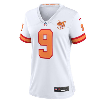 Emeka Egbuka 9 '76 Tampa Bay Buccaneers Women's 50th Season Game Jersey - White