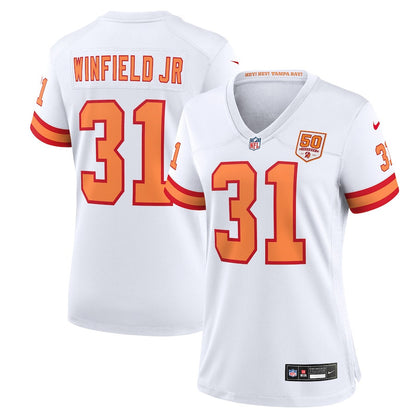 Antoine Winfield Jr. 31 '76 Tampa Bay Buccaneers Women's 50th Season Game Jersey - White