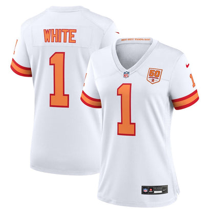 Rachaad White 1 '76 Tampa Bay Buccaneers Women's 50th Season Game Jersey - White