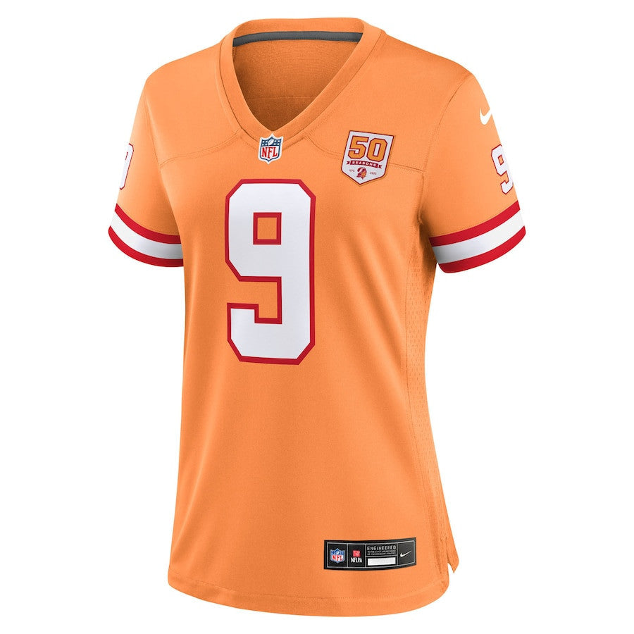 Emeka Egbuka 9 Tampa Bay Buccaneers Women's 50th Season Game Jersey - Creamsicle