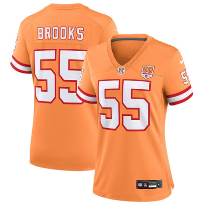 Derrick Brooks 55 Tampa Bay Buccaneers Women's 50th Season Game Jersey - Creamsicle