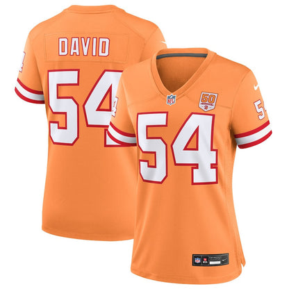 Lavonte David 54 Tampa Bay Buccaneers Women's 50th Season Game Jersey - Creamsicle