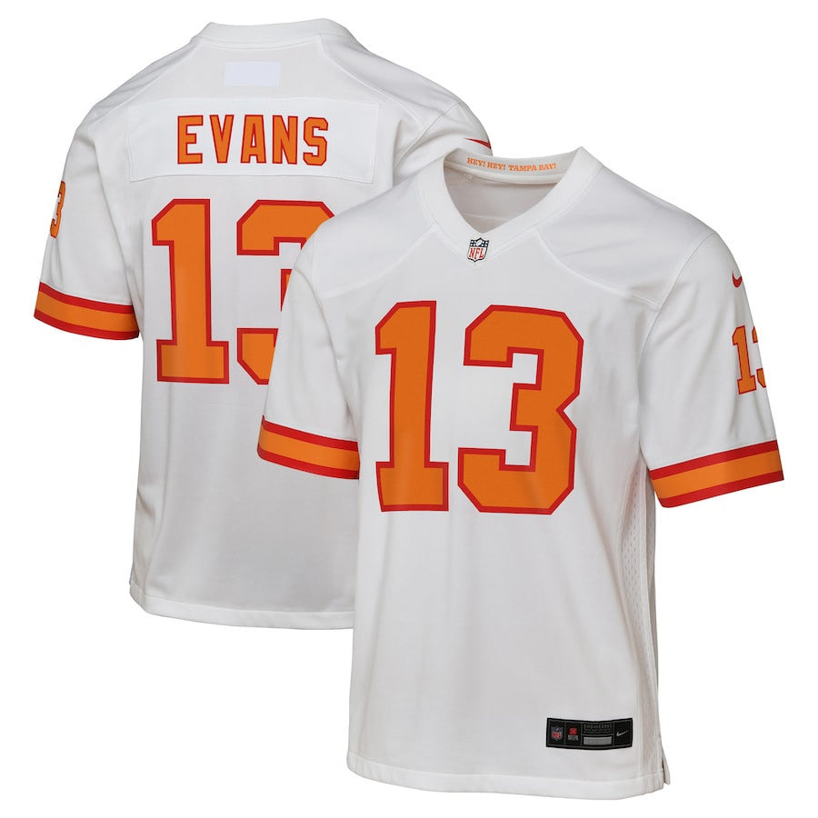 Mike Evans 13 '76 Tampa Bay Buccaneers YOUTH Game Jersey - White