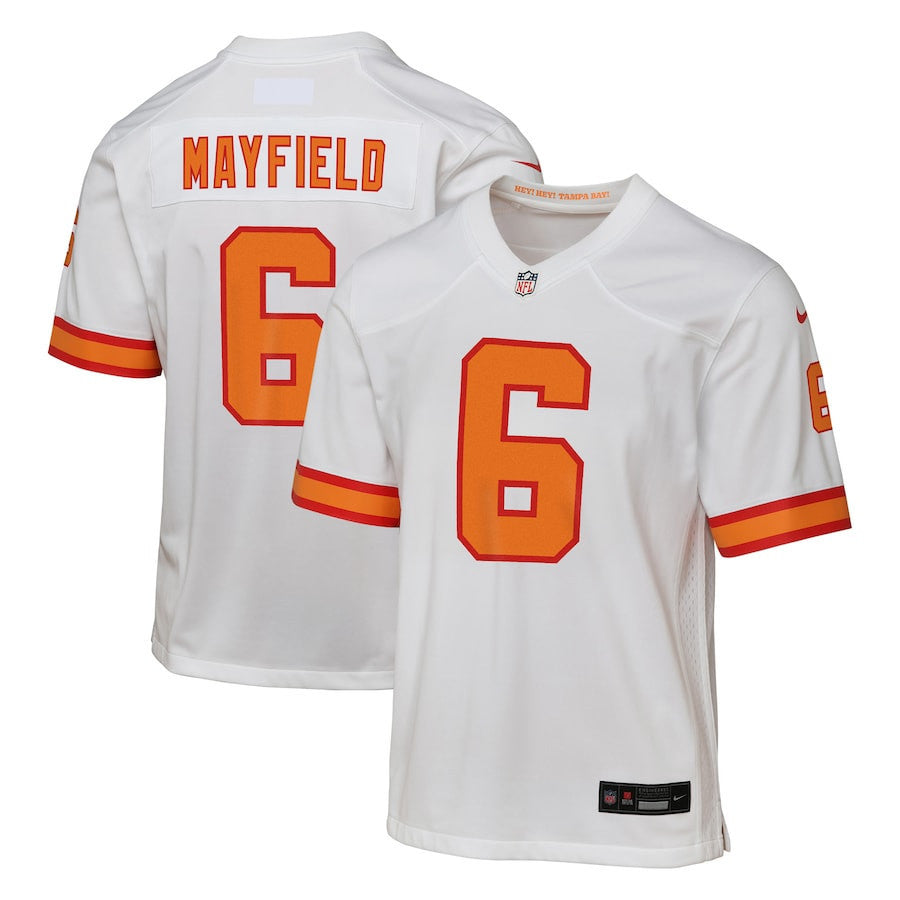 Baker Mayfield 6 '76 Tampa Bay Buccaneers YOUTH Game Jersey - White