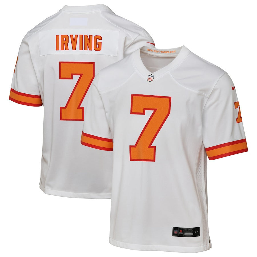 Bucky Irving 7 '76 Tampa Bay Buccaneers YOUTH Game Jersey - White
