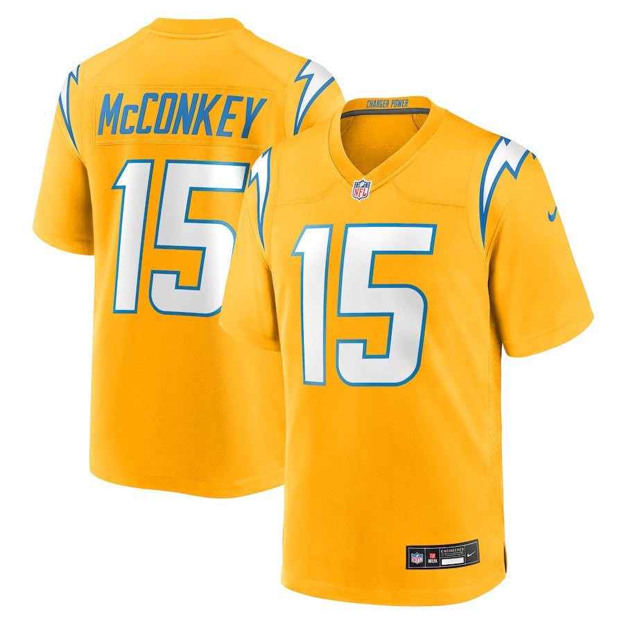 Ladd McConkey 15 Los Angeles Chargers Alternate Charger Power Game Men Jersey - Gold
