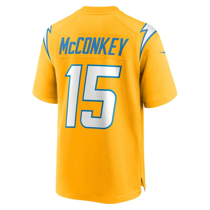 Ladd McConkey 15 Los Angeles Chargers Alternate Charger Power Game Men Jersey - Gold