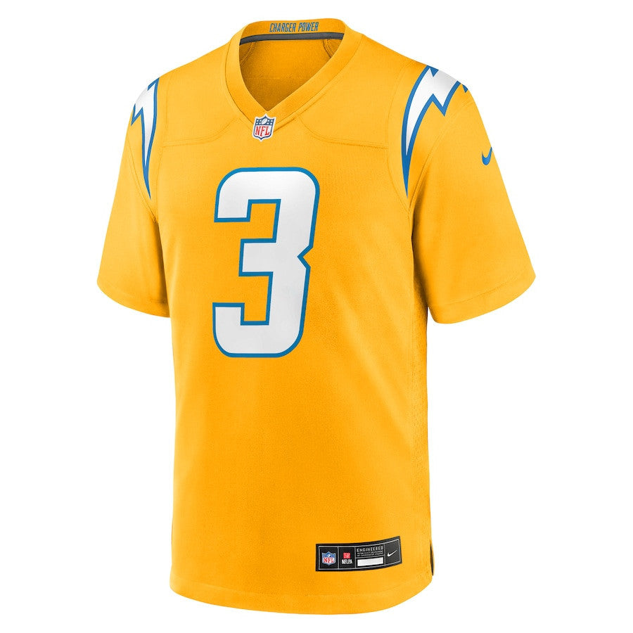 Derwin James Jr. 3 Los Angeles Chargers Alternate Charger Power Game Men Jersey - Gold
