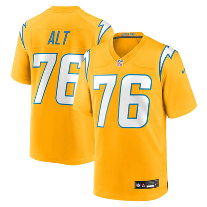 Joe Alt 76 Los Angeles Chargers Alternate Charger Power Game Men Jersey - Gold