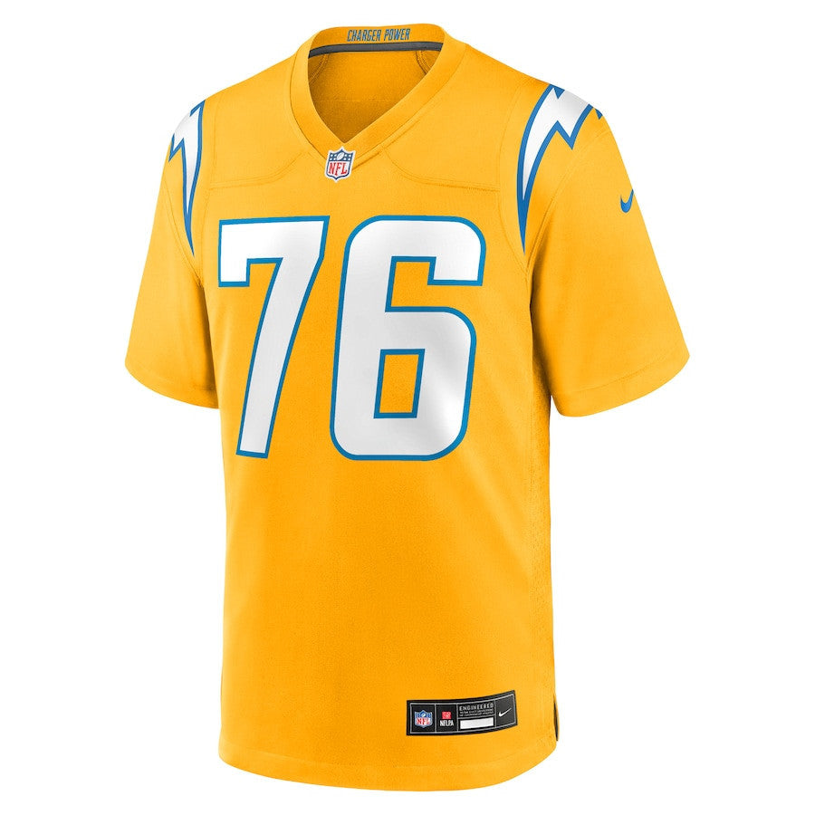 Joe Alt 76 Los Angeles Chargers Alternate Charger Power Game Men Jersey - Gold