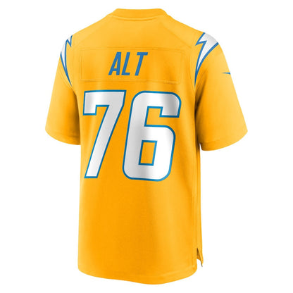 Joe Alt 76 Los Angeles Chargers Alternate Charger Power Game Men Jersey - Gold
