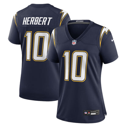 Justin Herbert 10 Los Angeles Chargers Women's Alternate Super Chargers Game Jersey - Navy