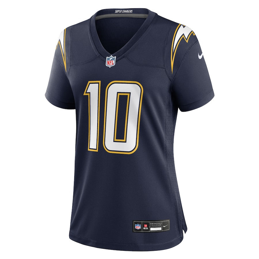 Justin Herbert 10 Los Angeles Chargers Women's Alternate Super Chargers Game Jersey - Navy