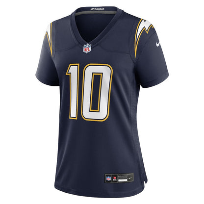 Justin Herbert 10 Los Angeles Chargers Women's Alternate Super Chargers Game Jersey - Navy
