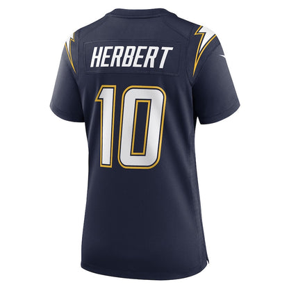 Justin Herbert 10 Los Angeles Chargers Women's Alternate Super Chargers Game Jersey - Navy