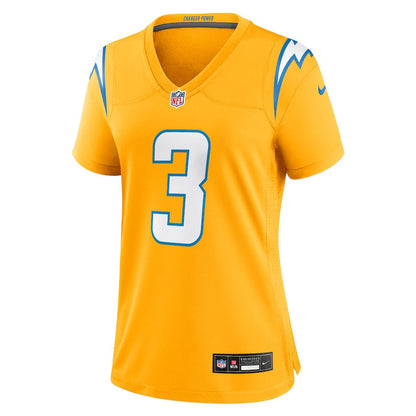 Derwin James Jr. 3 Los Angeles Chargers Women's Alternate Charger Power Game Jersey - Gold