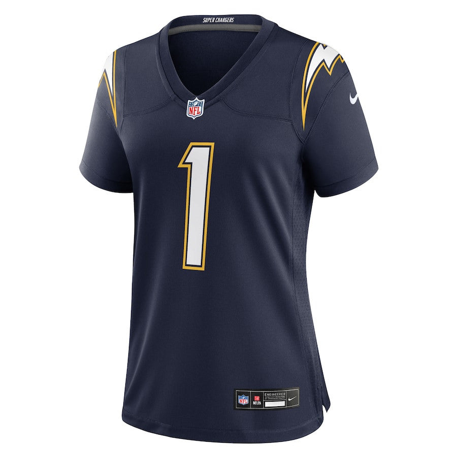 Quentin Johnston 1 Los Angeles Chargers Women's Alternate Super Chargers Game Jersey - Navy