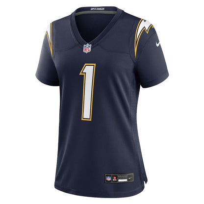 Quentin Johnston 1 Los Angeles Chargers Women's Alternate Super Chargers Game Jersey - Navy