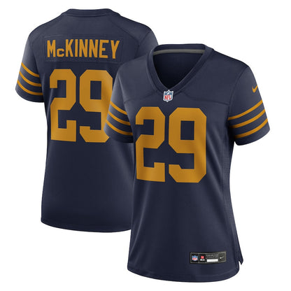 Xavier McKinney 29 Green Bay Packers Women's The 1923 Classic Game Jersey - Navy