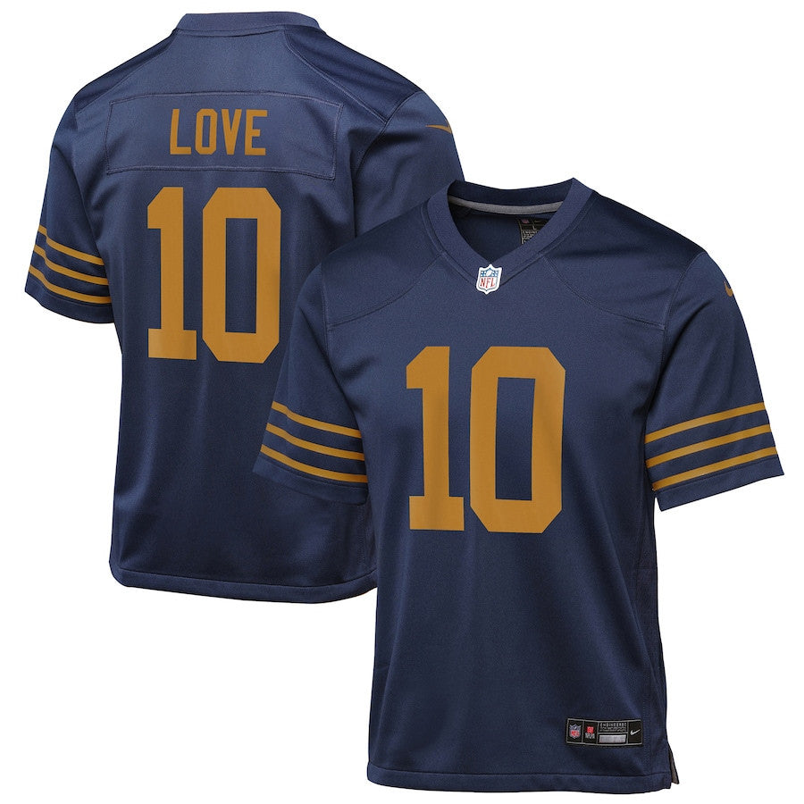 Jordan Love 10 Green Bay Packers The 1923 Classic Game YOUTH Jersey - Navy