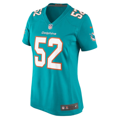 Patrick Paul 52 Miami Dolphins Women's Game Jersey - Aqua