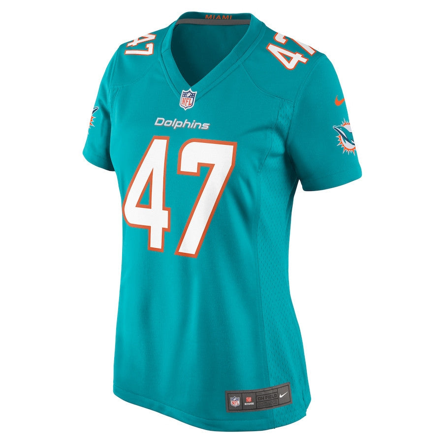 Cam Brown 47 Miami Dolphins Women's Game Jersey - Aqua