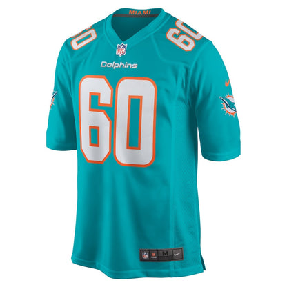 Andrew Meyer 60 Miami Dolphins Game Men Jersey - Aqua