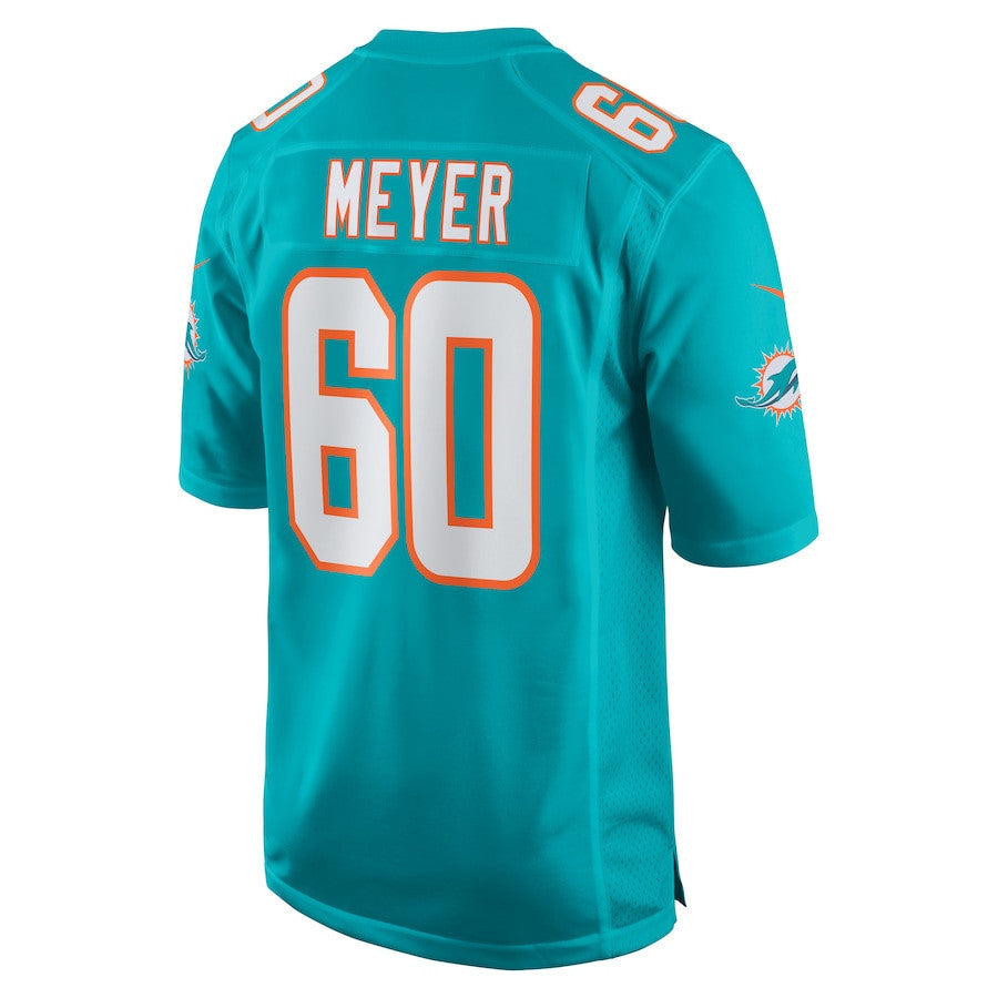 Andrew Meyer 60 Miami Dolphins Game Men Jersey - Aqua