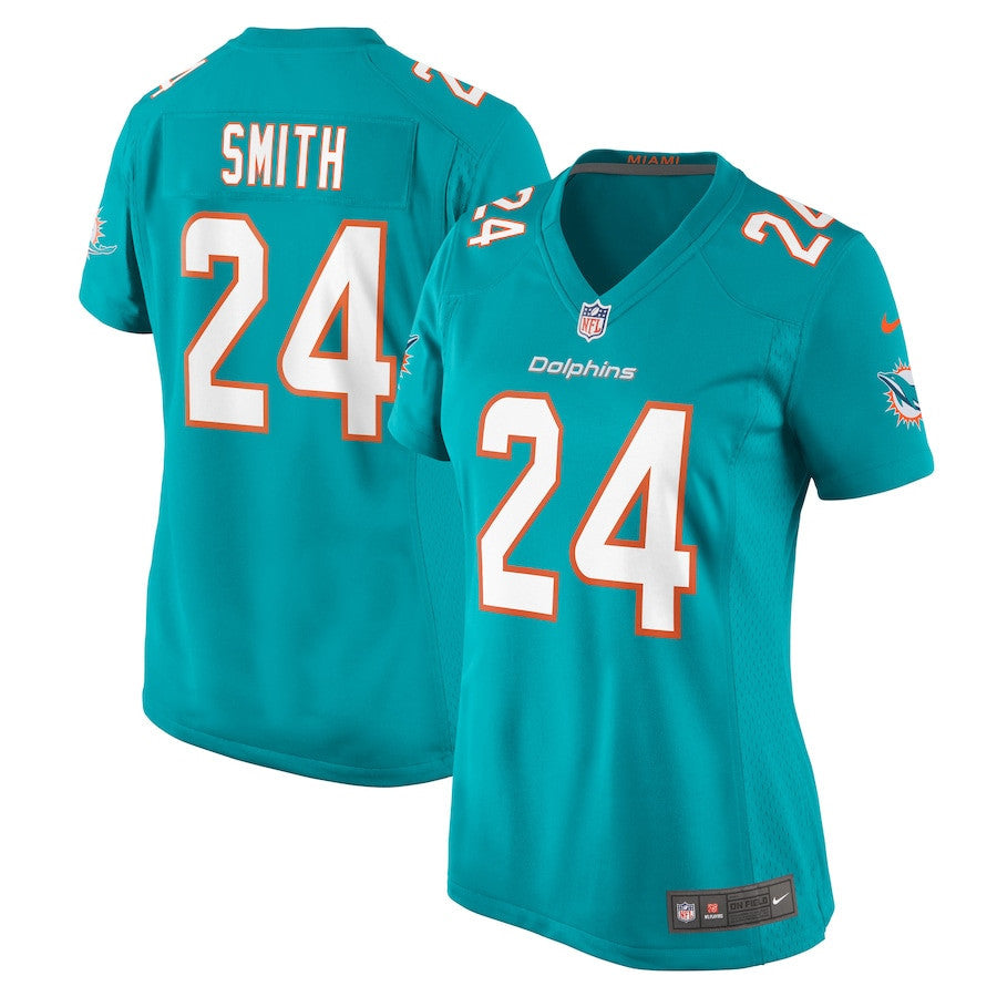 Cam Smith 24 Miami Dolphins Women's Game Jersey - Aqua