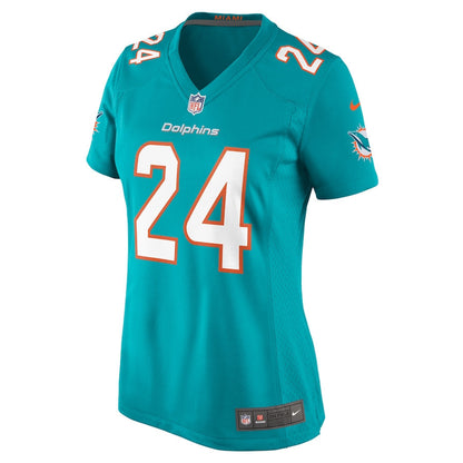 Cam Smith 24 Miami Dolphins Women's Game Jersey - Aqua