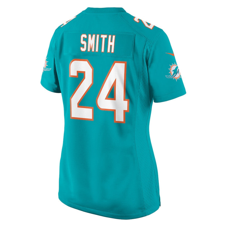 Cam Smith 24 Miami Dolphins Women's Game Jersey - Aqua