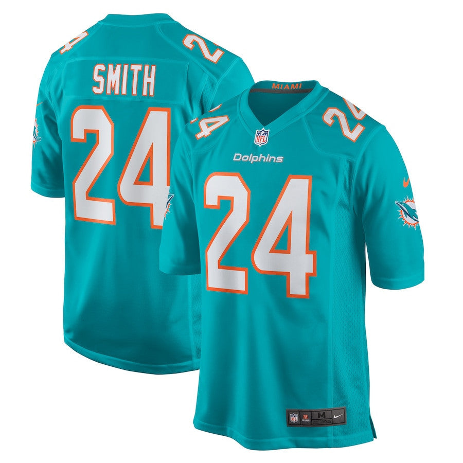 Cam Smith 24 Miami Dolphins Game Men Jersey - Aqua