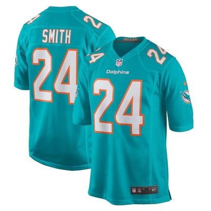 Cam Smith 24 Miami Dolphins Game Men Jersey - Aqua