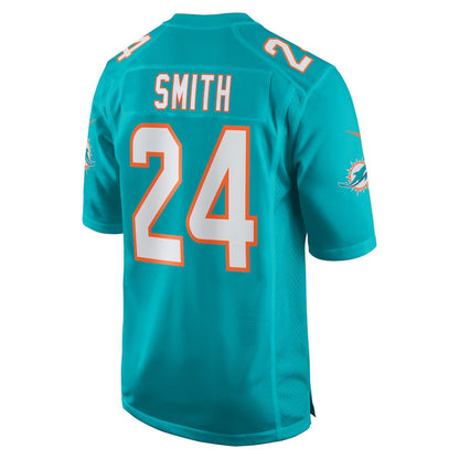 Cam Smith 24 Miami Dolphins Game Men Jersey - Aqua