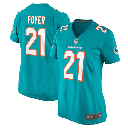 Jordan Poyer 21 Miami Dolphins Women's Game Jersey - Aqua