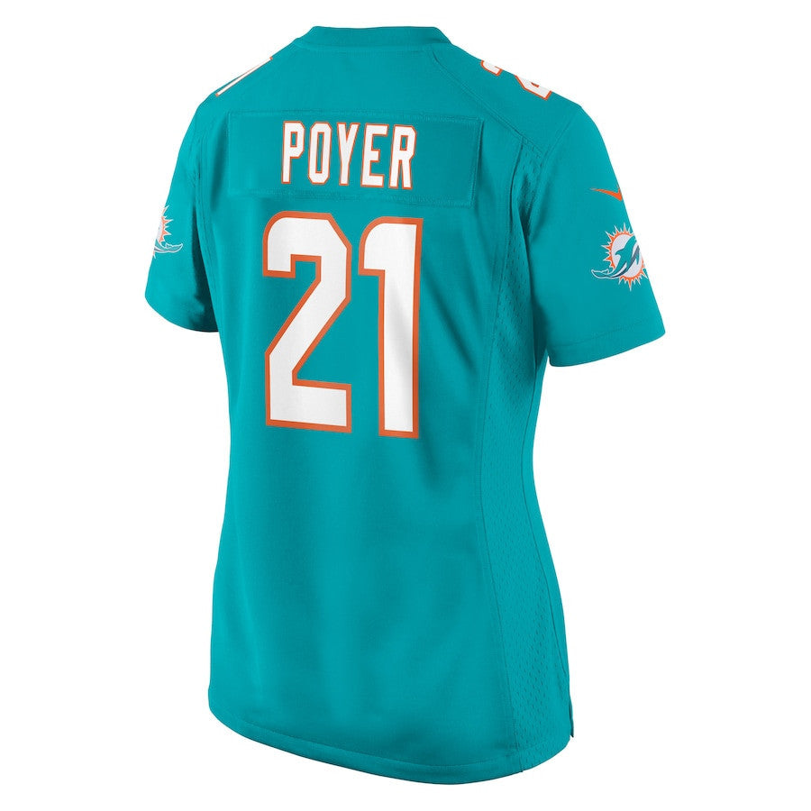 Jordan Poyer 21 Miami Dolphins Women's Game Jersey - Aqua