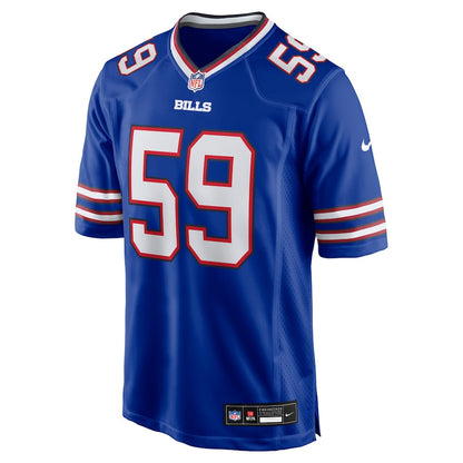 Paris Shand 59 Buffalo Bills Team Game Men Jersey - Royal