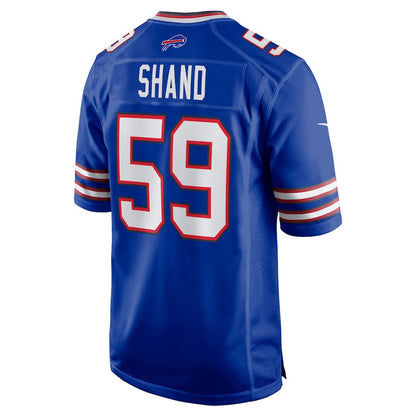 Paris Shand 59 Buffalo Bills Team Game Men Jersey - Royal