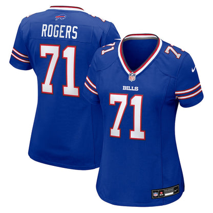 Casey Rogers 71 Buffalo Bills Women's Team Game Jersey - Royal
